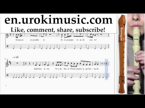 How to Play Recorder B. Romeo Santos - Propuesta Indecente Part#2 Melody School Learn Class Course