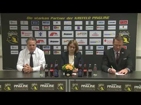 Pressekonferenz Spiel Krefeld Pinguine - Augsburg 10.09.2017