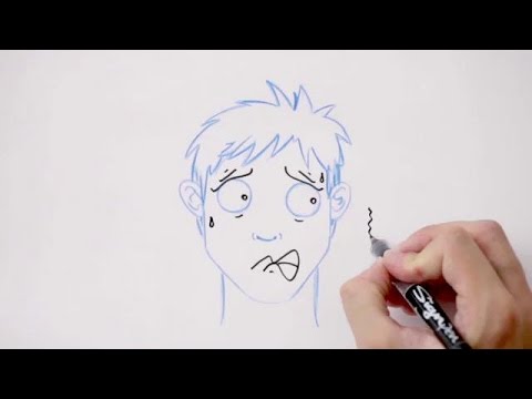 Dessiner une expression du visage : la peur (Hellokids)