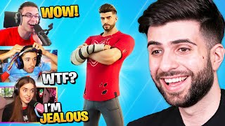 Streamers React to My ICON SKIN!