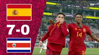 Espagne vs Costa Rica 7-0 Buts Et Resume Coupe Du Monde 2022 HD
