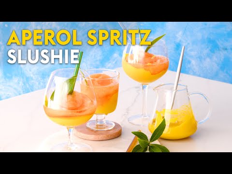 Aperol spritz slushie