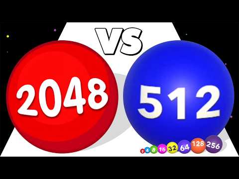 SAND BALLS 2048 /vs BULLET BALLS ∞ ASMR Gameplay Android iOS ✦ Number Ball Drop Merge Math Games!