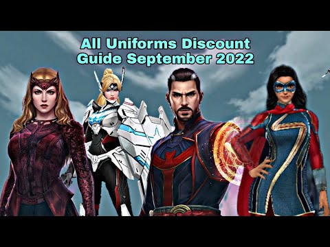All Uniforms Discount Guide September 2022 - Marvel Future Fight