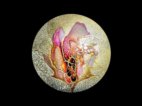 'Gilded Bloom' Acrylic Fluid Art #acrylicpour #abstract #tlp