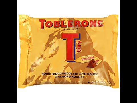 unboxing and unwrapping toblerone tiny milk Chocolates | ASMR | crunchy eating sounds | no talking