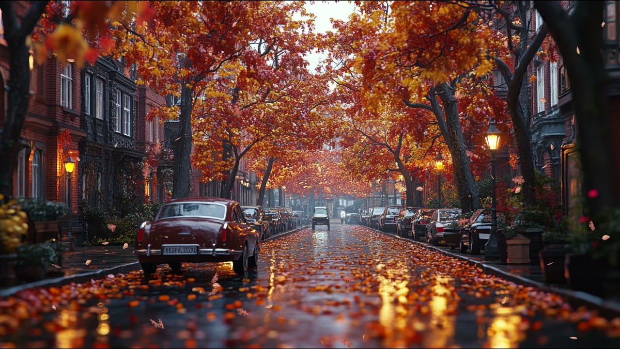 2 Hours of Cozy Jazz Music In Autumn Street Scenes