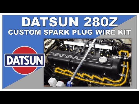 DATSUN 280Z CUSTOM SPARK PLUG WIRES DIY TUTORIAL | How to use a Taylor Wire DIY Spark Plug Kit