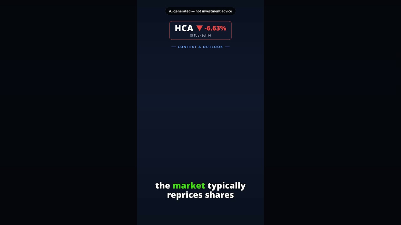 Why Is HCA Healthcare Stock Falling Today? HCA -6.63% (Jul 14) — Guidance Cut