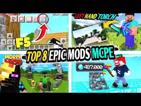 Dark Danish gamer - Top 8 epic mods for Minecraft pe 1.19 / 1.20 || best mods for mcpe || Minecraft pe mod || mods mcpe
