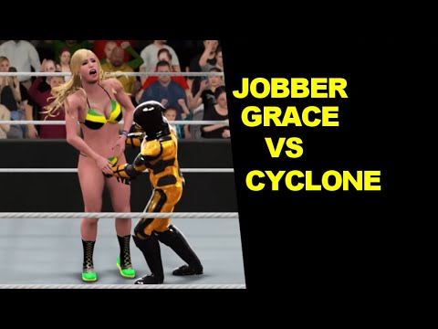 WWE 2K17 Jobber Grace vs Cyclone - Mixed Match