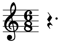 Sight Rhythm: Dotted Quarter Rest (Dotted Crotchet Rest) in 6/8 Time Signature