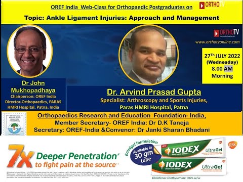 OREF Web-class for Orthopaedic Postgraduates on OrthoTV – Ankle ligament injuries
