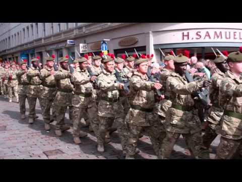 Scots Black Watch Homecoming Parade Dundee Scotland April 20th