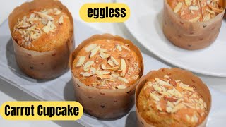 Carrot Cupcake | Eggless Cupcake Recipe | Easy Cupcake Recipe