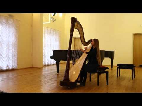 Ekaterina Dvoretskaya (harp) - M. Mchedelov - "Etude №3"