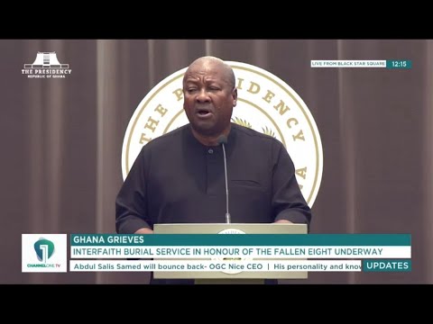 💔Adansi Crash: Prez. Mahama’s FULL Tribute to the 8 Fallen Heroes  at State Funeral