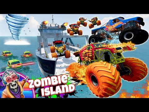 Monster Jam Zombie Island Compilation #38 | Racing, Freestyle, and High Speed Jumps