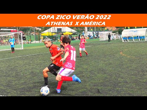 GOL EM TEMPO RECORDE NA COPA ZICO VERÃO 2022 - ATHENAS (LEOPOLDINA)X AMÉRICA(TRÊS RIOS) CATEG.SUB-13