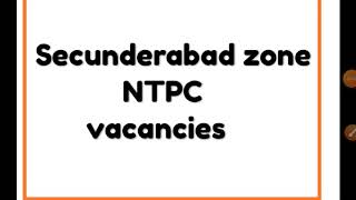 RRB NTPC Secunderabad vacancies