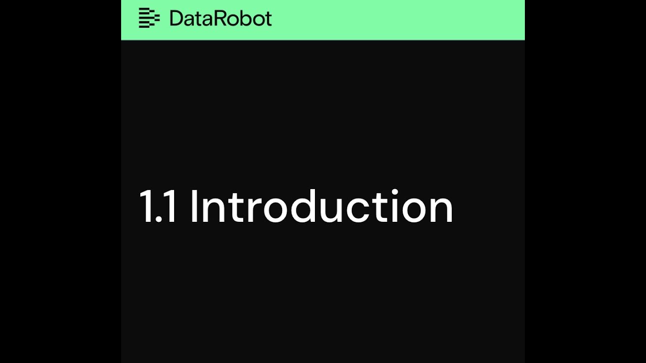 Introduction to DataRobot