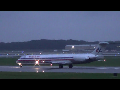 American Airlines MD-83 [N954U] LOUD Takeoff! KDTW