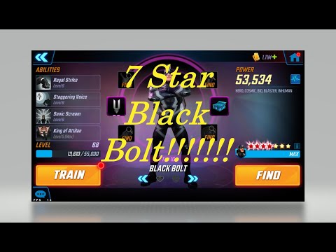 Marvel Strike Force - 7 Star Black Bolt Unlock!!!!!!!!!