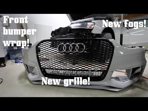 New Quattro Grille, Fogs, and Front Bumper Wrap on my S4