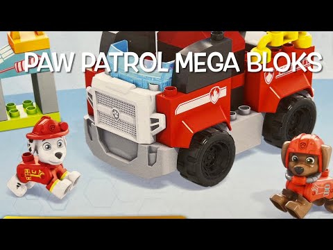 PAW PATROL MEGA BLOKS: MARSHALL’ CITY FIRE RESCUE UNBOXING - Let’s play!!