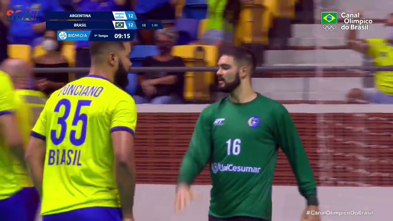 BRASIL 20 X 17 ARGENTINA - Brasil é campeão do Sul-Centro Americano de handebol masculino