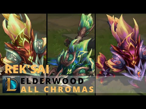 Elderwood Rek'Sai All Chromas - League of Legends