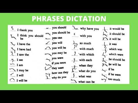 Shorthand chapter 6 | phrases dictation  (25WPM) | Pitman shorthand dictation Phraseography