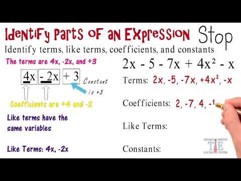 Identifying Parts of an Expression: Algebra Animations
