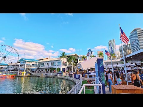 Bayside Marketplace 2024 Complete Walkthrough in 4K - Miami, Florida