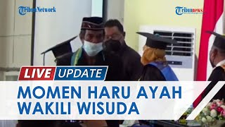 Sambil Bercucuran Air Mata, Ayah Ini Naik Podium dan Gantikan Anaknya Wisuda karena Meninggal Dunia