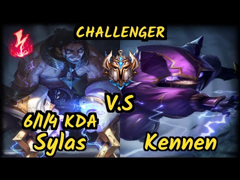 KZ Rascal (SYLAS) vs KENNEN - 6/1/4 KDA TOP CHALLENGER GAMEPLAY - KR