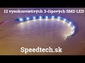 LED pásik vodotesný 12V - 12x 3SMD LED biely (30cm) - Video Youtube