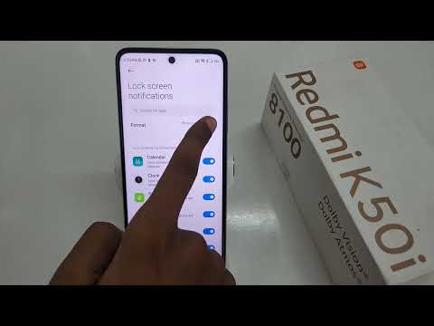 show Pull Down Notification lock screen in Redmi K50i | Redmi K40s notification bar niche kaise laye