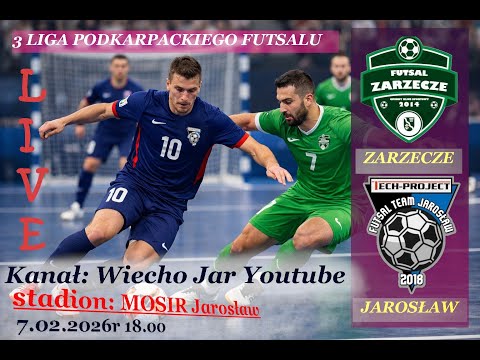 Mecz III ligi futsalu  GKS FUTSAL ZARZECZE - TECH-PROJECT FUTSAL TEAM JAROSŁAW.