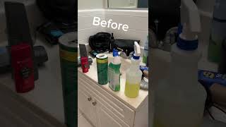 Before and after of a bathroom