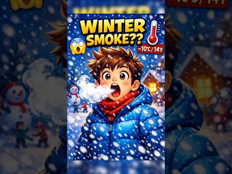 Why does your breath turn into smoke in winter?❄️😮‍💨#Science #WinterFacts #DidYouKnow #Shorts