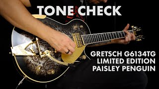 Video thumbnail for TONE CHECK: Gretsch G6134TG Limited Edition Paisley Penguin Demo by Cream City Music