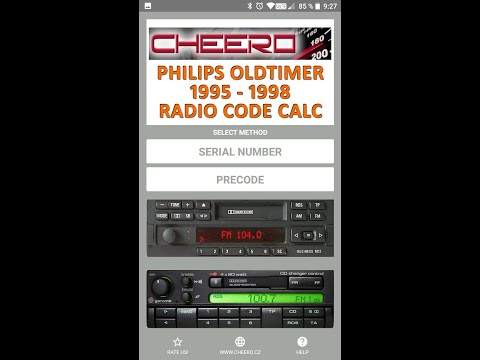 RADIO CODE for PHILIPS 95 - 98