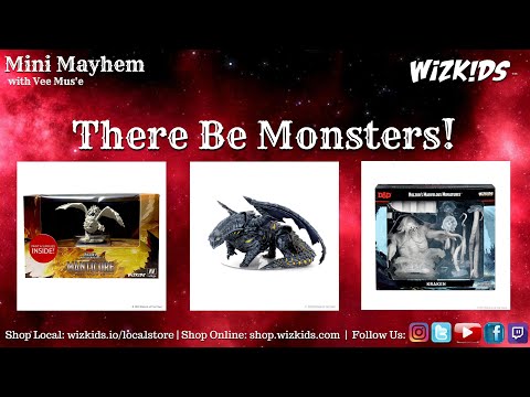 There Be Monsters- Mini Mayhem with Vee Mus'e: D&D's Kraken, Chardalyn, and Manticore Miniatures!