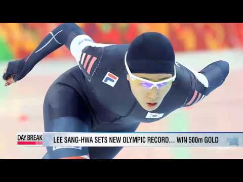 Lee Sang-hwa estabelece novo recorde olímpico... ganha ouro nos 500 metros