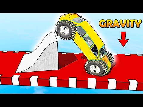 VEHICLES vs. Jump with DIFFERENT GRAVITY in BEAMNG.DRIVE