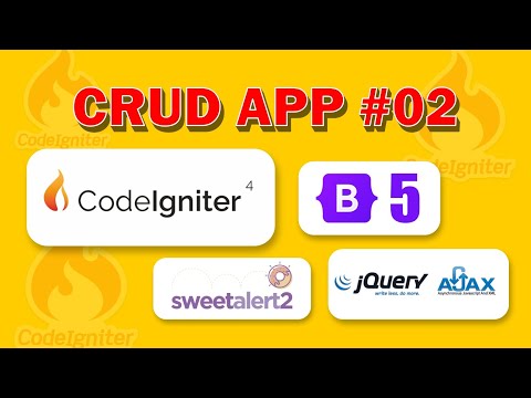 02 CRUD App With Image Upload Using CodeIgniter 4 Bootstrap 5 jQuery Ajax SweetAlert 2