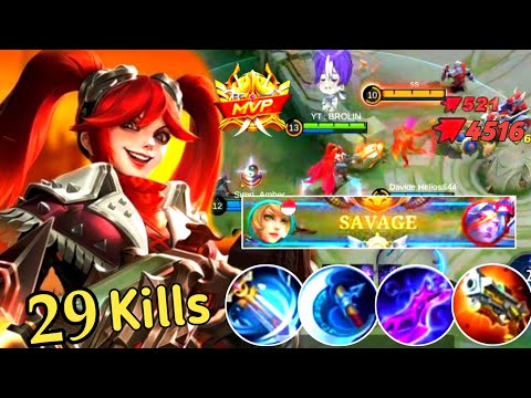 Layla Savage + 29 Kills !! Layla Best Build Critical Damage ~ Build Top 1 Global Layla ~ MLBB