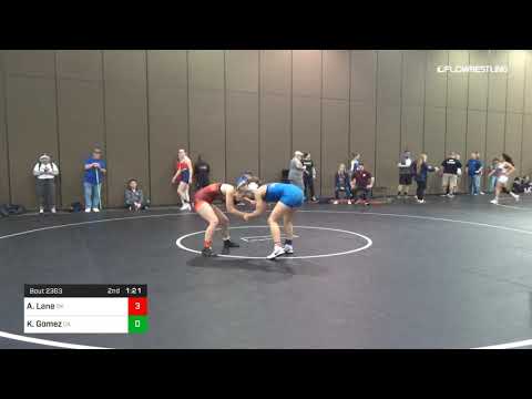 122 Lbs Round Of 16 Ainslie Lane Team Oklahoma Vs Katie Gomez Team California