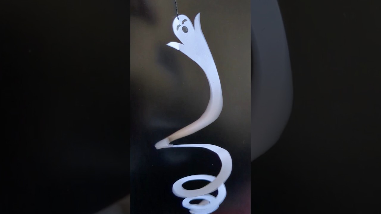 Spiral Ghost Halloween Decoration | Easy DIY Halloween Craft Idea | Paper Ghost Decoration